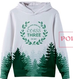 森林树叶字母印花图案服装裁片T恤卫衣班服全身印印花素材