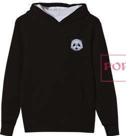 卡通动物熊猫字母印花图案服装裁片T恤卫衣全身印印花素材