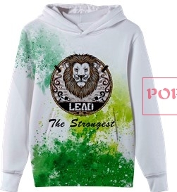 色彩涂鸦狮子头字母印花图案服装裁片T恤卫衣全身印印花花型素材