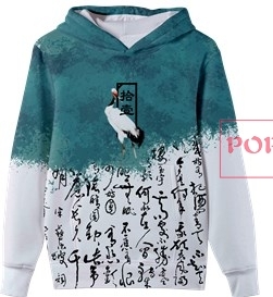 中国风文字丹顶鹤印花图案服装裁片T恤卫衣全身印印花素材