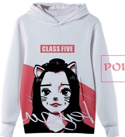 卡通人物字母印花图案服装裁片T恤班服全身印印花图案素材