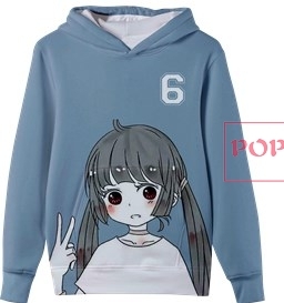 卡通人物字母印花图案服装裁片T恤班服全身印印花图案素材
