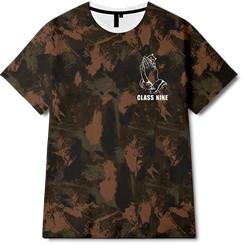 色彩涂鸦迷彩手掌字母印花矢量图服装裁片T恤全身印印花花型素材