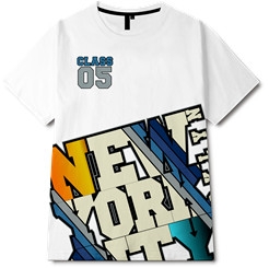 字母数字潮牌印花图案服装裁片T恤全身印印花花型素材