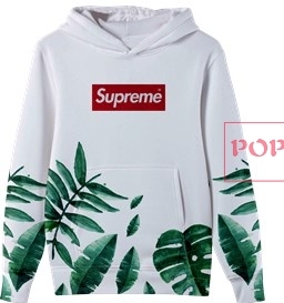 植物叶子字母潮牌Supreme印花图案服装裁片T恤卫衣班服全身印印花花型素材