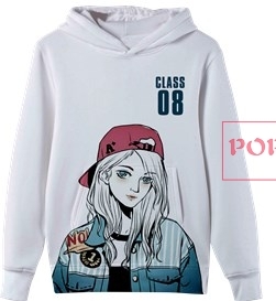 卡通人物字母印花图案服装裁片T恤班服全身印印花图案素材