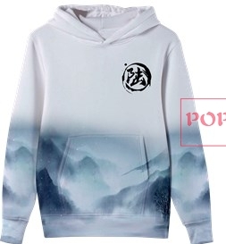 山水印花图案服装裁片T恤卫衣全身印印花图案素材