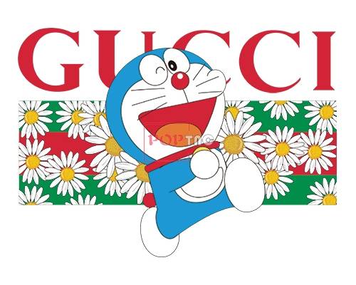 潮牌字母GUCCI哆啦A梦小邹菊印花图案服装裁片T恤烫图印花花型素材