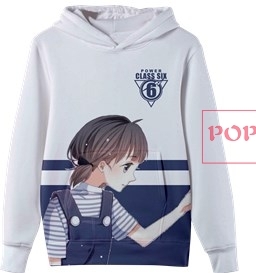 卡通人物字母印花图案服装裁片T恤卫衣班服全身印印花花型素材