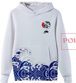 海浪落日仙鹤印花图案服装裁片T恤卫衣全身印印花花型素材