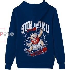 卡通动漫悟空字母潮牌印花图案服装裁片T恤卫衣全身印印花花型素材