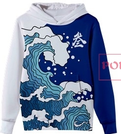 海浪印花图案服装裁片T恤卫衣全身印印花花型素材