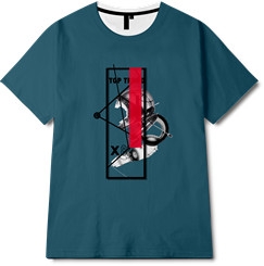 太空人字母印花图案服装裁片T恤全身印印花花型素材