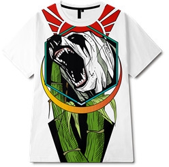 动物熊印花图案服装裁片T恤全身印印花花型素材