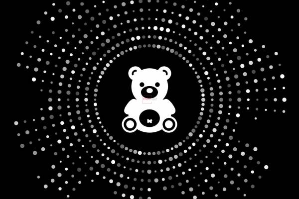 烫钻熊潮图高清T恤烫画热转印高清素材