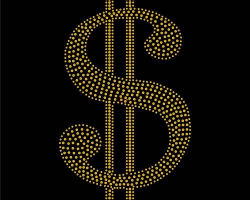 烫钻钱币符号潮图高清T恤烫画热转印高清素材