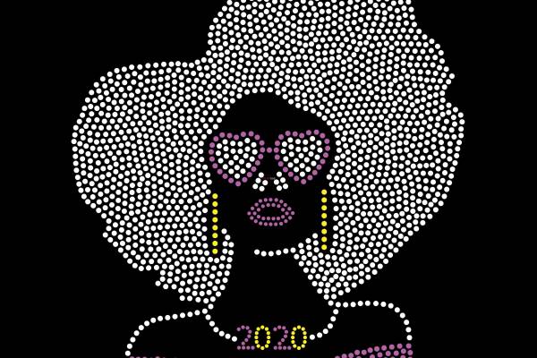 烫钻女士图案潮图高清T恤烫画热转印高清素材