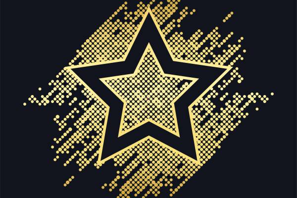 烫钻星星字潮图高清T恤烫画热转印高清素材