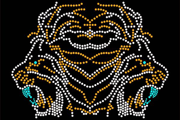 烫钻狮子图案潮图高清T恤烫画热转印高清素材