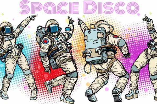 色彩图案字母太空人印花图案服装裁片T恤卫衣烫图印花花型素材