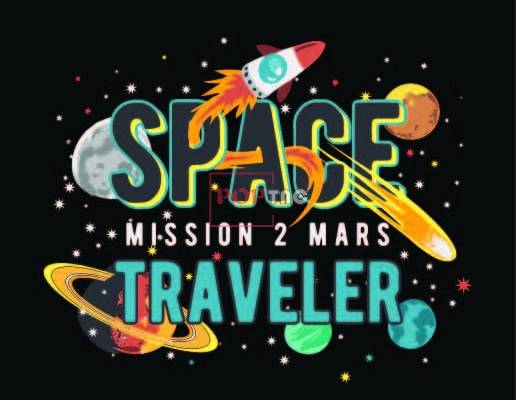 几何天体字母火箭印花图案服装裁片T恤卫衣烫图印花花型素材