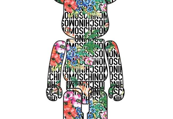 卡通动漫潮牌暴力熊字母MOSCHINO印花图案服装裁片T恤卫衣烫图印花花型素材