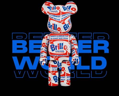 卡通动漫暴力熊字母BETTER印花图案服装裁片T恤卫衣烫图印花花型素材