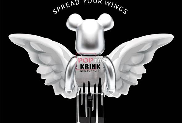 卡通动漫潮牌天使暴力熊字母印花图案服装裁片T恤卫衣烫图印花花型素材