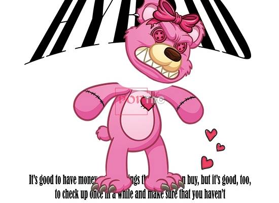 卡通玩偶熊字母印花图案服装裁片T恤卫衣烫图印花花型素材