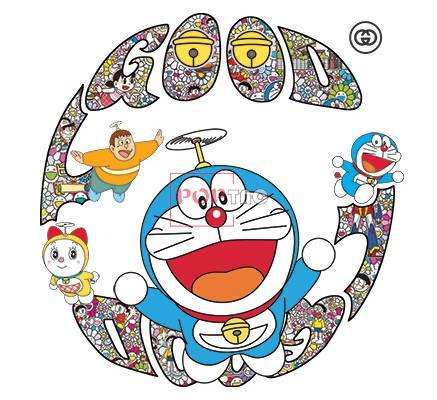 几何色彩花纹卡通动漫哆啦A梦印花图案服装裁片T恤卫衣烫图印花花型素材