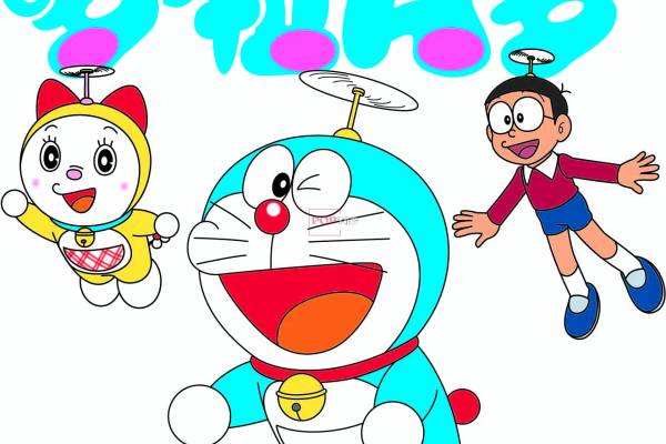 卡通动漫哆啦A梦印花图案服装裁片T恤卫衣烫图印花花型素材