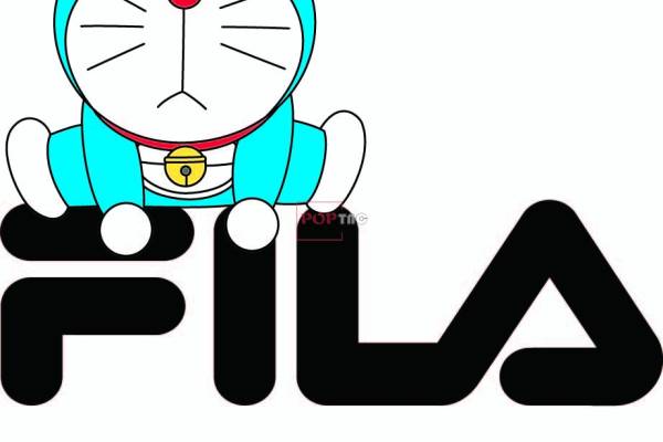 卡通动漫哆啦A梦潮牌字母FILA印花图案服装裁片T恤卫衣烫图印花花型素材