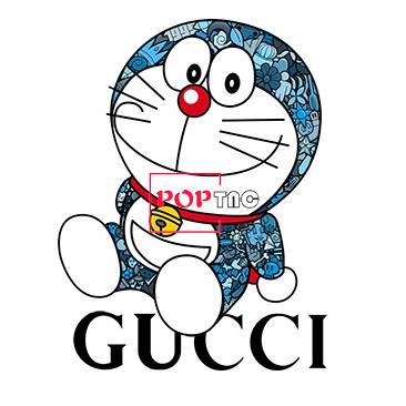 卡通动漫哆啦a梦字母gucci印花图案服装裁片t恤卫衣烫图印花花型素材