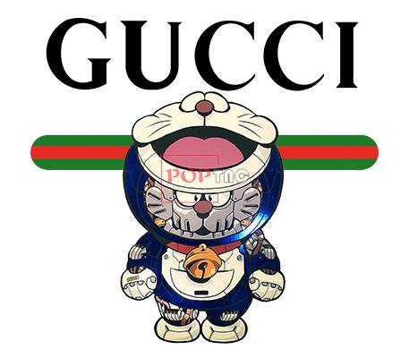 卡通动漫机器人哆啦A梦潮牌字母GUCCI印花图案服装裁片T恤卫衣烫图印花花型素材