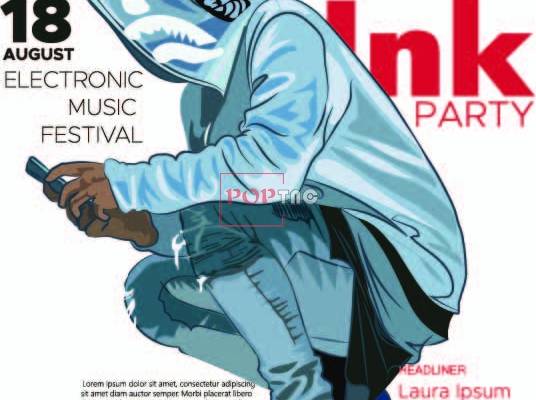 字母人物潮男印花图案服装裁片T恤卫衣烫图印花花型素材