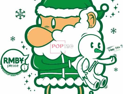 卡通动漫人物圣诞老人印花图案服装裁片T恤卫衣烫图印花花型素材