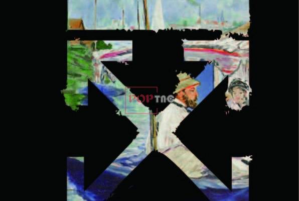 潮牌Off White&莫奈作品印花图案服装裁片T恤卫衣烫图印花花型素材