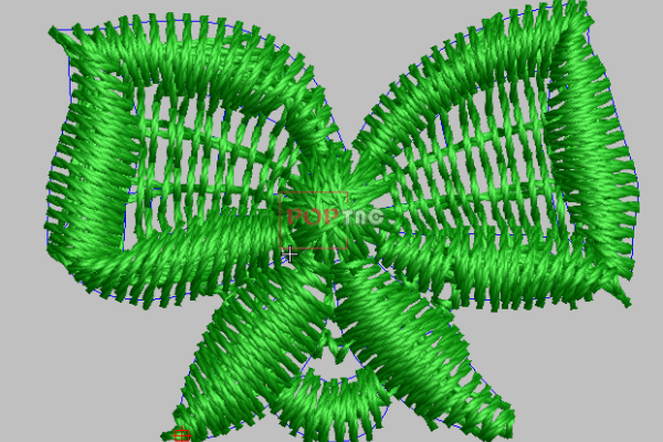 绣花刺绣蝴蝶结图案