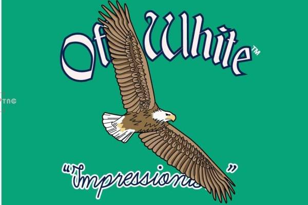 字母off white数字老鹰印花图案服装裁片T恤卫衣烫图印花花型素材