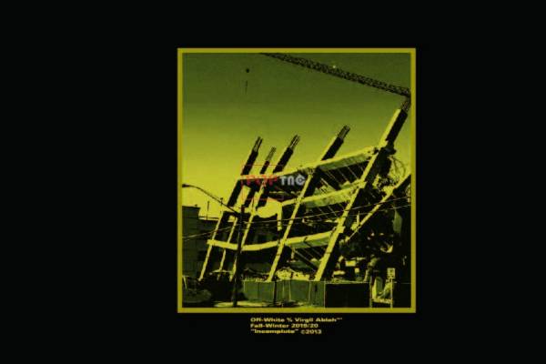 几何图案废弃建筑物潮牌off white印花服装裁片T恤卫衣烫图印花花型素材