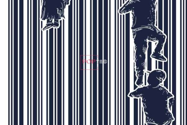 几何线条图案二维码人物印花服装裁片T恤烫图卫衣印花花型素材