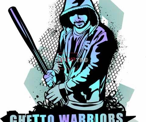 棒球人物字母印花图案服装裁片T恤卫衣烫图印花花型素材