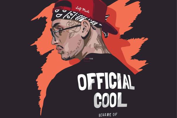 潮男人物字母图案印花服装裁片T恤卫衣烫图印花花型素材