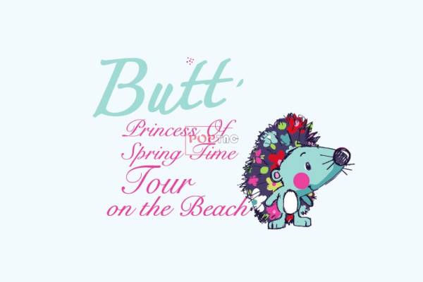 卡通动物刺猬字母印花图案服装裁片T恤卫衣烫图印花花型素材