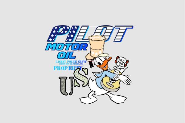 卡通动物唐老鸭字母印花素材服装裁片T恤卫衣烫图印花花型素材