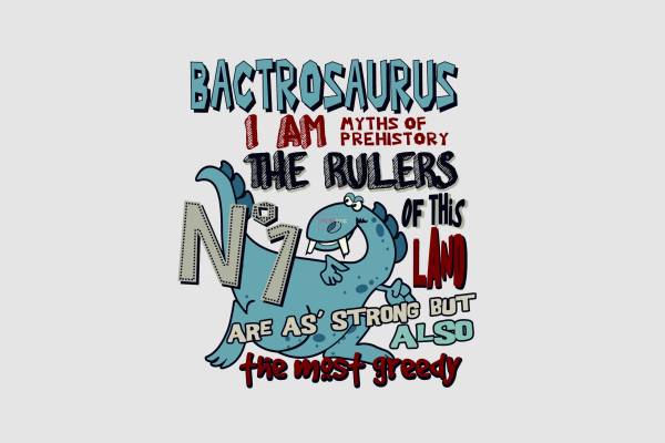 卡通动物恐龙字母印花图案服装裁片T恤卫衣烫图印花花型素材