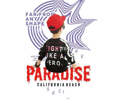 潮图人物印花图案服装裁片T恤卫衣烫图印花花型素材