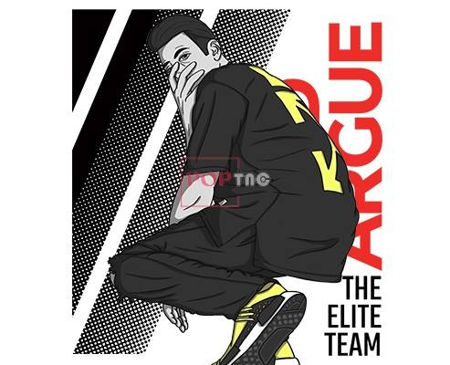 几何圆点图案字母潮男印花图案服装裁片T恤卫衣烫图印花花型素材