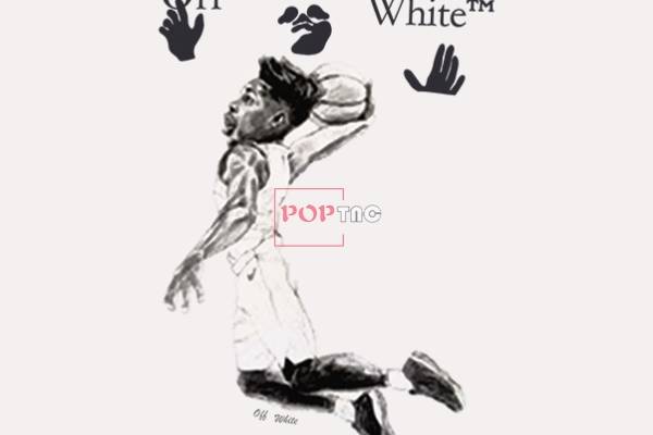 篮球人物字母潮牌Off White耐克NIKE印花图案服装裁片T恤卫衣烫图印花花型素材