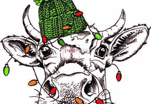 卡通动物牛印花图案服装裁片T恤卫衣烫图印花花型素材